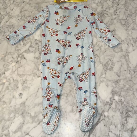 NWT Angel Dear Holiday Festive Print Kids Footie - Picture 8 of 8
